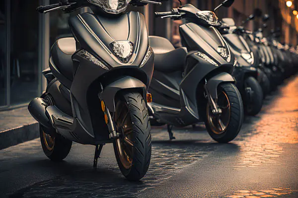 Elektrinis motociklo stilius, kurį teikia jaunimas